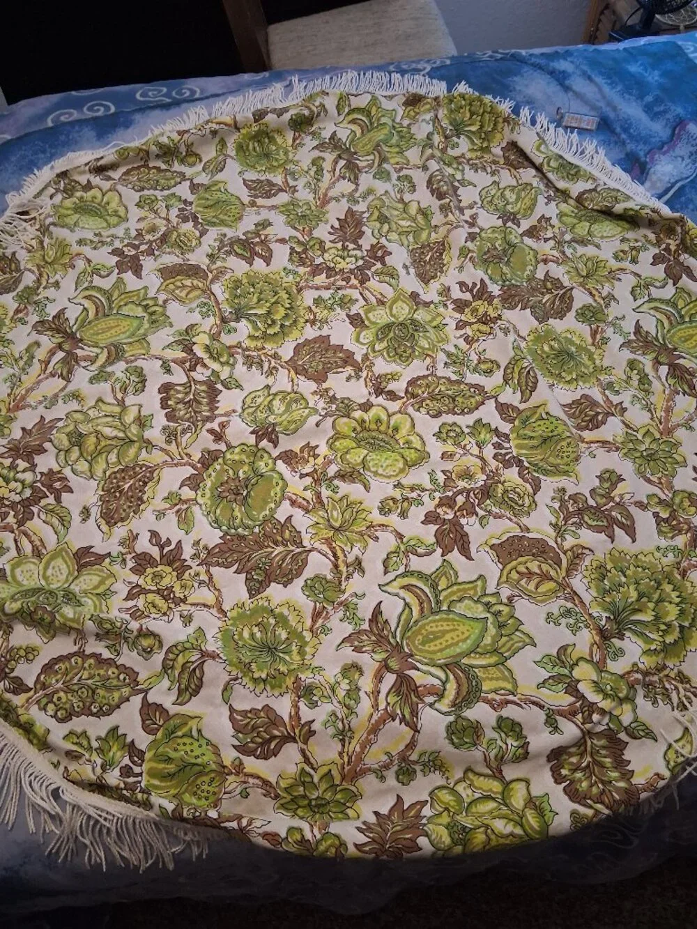 Vintage Boho Fringe Tablecloth Round 54